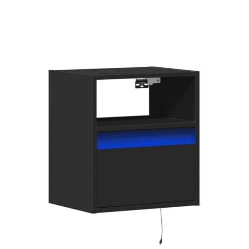 QJBSAVVA Fernsehtisch Tv Schrank Schrank Wohnzimmer Seidbord Wohnzimmer - TV-Wandschrank mit LED-Beleuchtung Schwarz 41x31x45 cm für Jugendzimmer Flur Wohnzimmer Schlafzimmer QJBSAVVA Fernsehtisch Tv Schrank Schrank Wohnzimmer Seidbord Wohnzimmer - TV-Wandschrank mit LED-Beleuchtung Schwarz 41x31x45 cm für Jugendzimmer Flur Wohnzimmer Schlafzimmer von QJBSAVVA