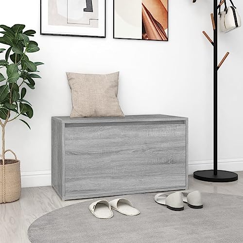 QJBSAVVA Flurbank Grau Sonoma 80x40x45 cm Holzwerkstoff mit Stauraum Schublade und robuster Sitzfläche für Flur Eingangsbereich und Wohnzimmer QJBSAVVA Flurbank Grau Sonoma 80x40x45 cm Holzwerkstoff mit Stauraum Schublade und robuster Sitzfläche für Flur Eingangsbereich und Wohnzimmer von QJBSAVVA