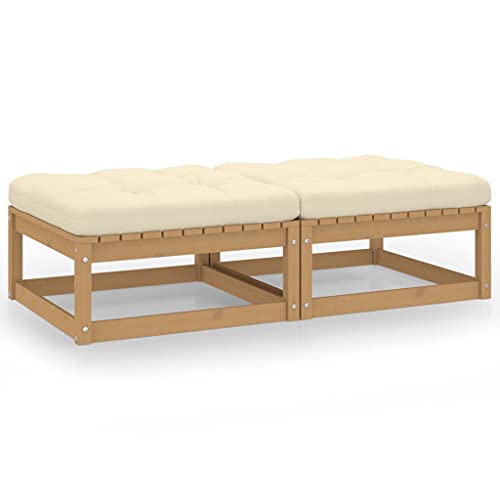QJBSAVVA Garten-Fußhocker mit Kissen 2 TLG. Massivholz Kiefer 70 x 70 x 30 cm Honigbraun Creme Modernes Design Robust für Balkon Terrasse Garten & Camping QJBSAVVA Garten-Fußhocker mit Kissen 2 TLG. Massivholz Kiefer 70 x 70 x 30 cm Honigbraun Creme Modernes Design Robust für Balkon Terrasse Garten & Camping von QJBSAVVA