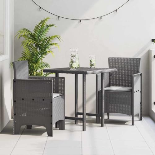 QJBSAVVA Gartenstühle 2er Set Hellgrau 53 x 49 x 85 cm Moderner Rattan-Look aus UV-beständigem Polypropylen Leicht & Wetterfest für Terrasse Balkon und Garten QJBSAVVA Gartenstühle 2er Set Hellgrau 53 x 49 x 85 cm Moderner Rattan-Look aus UV-beständigem Polypropylen Leicht & Wetterfest für Terrasse Balkon und Garten von QJBSAVVA