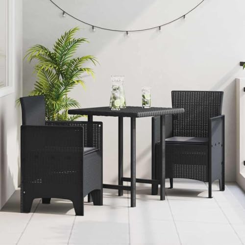 QJBSAVVA Gartenstuhl Anthrazit 53 x 49 x 85 cm 2er Set Moderner Outdoor Stuhl aus Polypropylen mit Rattan-Optik Leicht & Wetterfest für Terrasse Balkon und Garten QJBSAVVA Gartenstuhl Anthrazit 53 x 49 x 85 cm 2er Set Moderner Outdoor Stuhl aus Polypropylen mit Rattan-Optik Leicht & Wetterfest für Terrasse Balkon und Garten von QJBSAVVA
