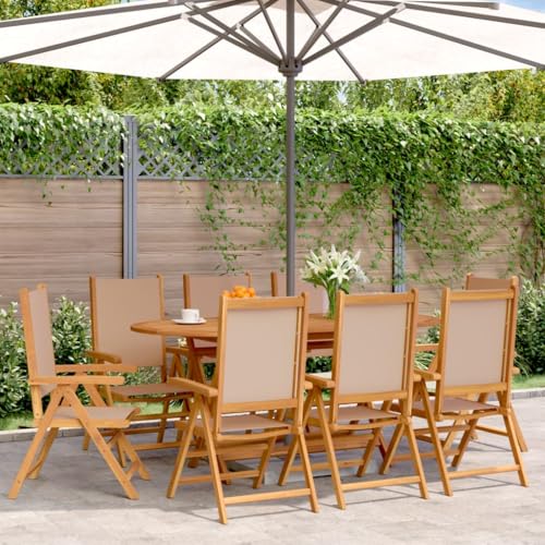 QJBSAVVA Gartenstuhl Klappbar aus Massivholz Akazie mit Verstellbarer Rückenlehne Taupe Outdoor Lounge Sessel für Garten Balkon und Terrasse 57 x 70 x 81-109 cm QJBSAVVA Gartenstuhl Klappbar aus Massivholz Akazie mit Verstellbarer Rückenlehne Taupe Outdoor Lounge Sessel für Garten Balkon und Terrasse 57 x 70 x 81-109 cm von QJBSAVVA