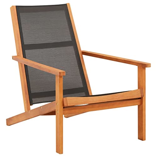 QJBSAVVA Gartenstuhl aus massivem Eukalyptusholz mit Textilene Bezug Robuster Lounge Sessel für Garten Balkon und Outdoorbereich 64 x 92 x 83 cm Schwarz Wetterfest & Langlebig QJBSAVVA Gartenstuhl aus massivem Eukalyptusholz mit Textilene Bezug Robuster Lounge Sessel für Garten Balkon und Outdoorbereich 64 x 92 x 83 cm Schwarz Wetterfest & Langlebig von QJBSAVVA