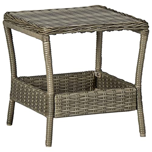 QJBSAVVA Gartentisch Braun 45x45x46,5 cm Rundes Poly Rattan mit Pulverbeschichtetem Stahlrahmen Modernes Design Robust & Leicht für Balkon Garten und Camping QJBSAVVA Gartentisch Braun 45x45x46,5 cm Rundes Poly Rattan mit Pulverbeschichtetem Stahlrahmen Modernes Design Robust & Leicht für Balkon Garten und Camping von QJBSAVVA