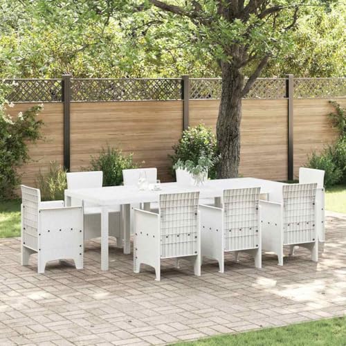 QJBSAVVA Gartentisch Weiß 250x100x73 cm Moderner Esstisch aus Poly Rattan mit Platz für 10 Personen Robuste Aluminiumkonstruktion für Garten Balkon und Terrasse QJBSAVVA Gartentisch Weiß 250x100x73 cm Moderner Esstisch aus Poly Rattan mit Platz für 10 Personen Robuste Aluminiumkonstruktion für Garten Balkon und Terrasse von QJBSAVVA