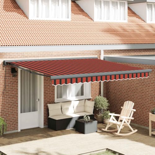 QJBSAVVA Gelenkarmmarkise 4x3 m Einziehbar Orange Braun UV-Schutz Markise für Terrasse Balkon Garten mit Pulverbeschichtetem Aluminiumrahmen und PU-Beschichtetem Stoff QJBSAVVA Gelenkarmmarkise 4x3 m Einziehbar Orange Braun UV-Schutz Markise für Terrasse Balkon Garten mit Pulverbeschichtetem Aluminiumrahmen und PU-Beschichtetem Stoff von QJBSAVVA