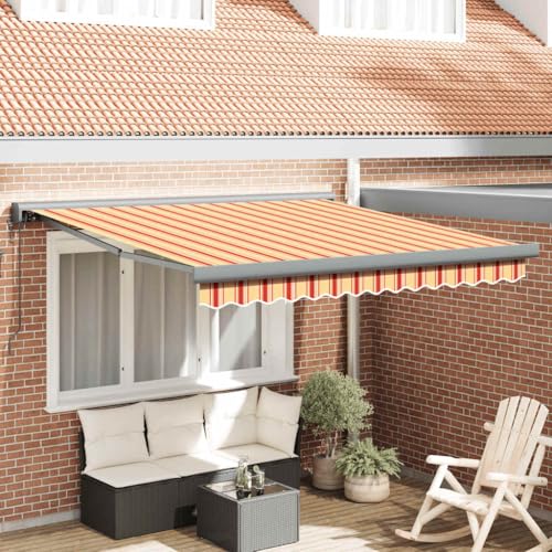QJBSAVVA Gelenkarmmarkise Gelb Weiß 3x2,5 m UV-Schutz Markise aus Polyester mit Aluminiumrahmen Einziehbar & Wandmontage für Balkon Terrasse Garten QJBSAVVA Gelenkarmmarkise Gelb Weiß 3x2,5 m UV-Schutz Markise aus Polyester mit Aluminiumrahmen Einziehbar & Wandmontage für Balkon Terrasse Garten von QJBSAVVA
