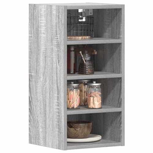 QJBSAVVA Hängeschrank Riga Grau Sonoma 30x29,5x60 cm Küchenschrank aus Holzwerkstoff mit Viel Stauraum und Modernem Design für Küche Bad und Flur von QJBSAVVA