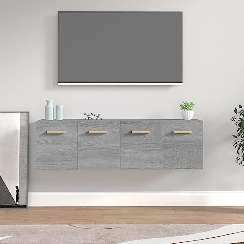 QJBSAVVA Hängeschrank Set 2 Stück Grau Sonoma 60x36,5x35 cm aus Holzwerkstoff mit 2 Fächern Moderner Stauraum für Wohnzimmer Küche und Flur QJBSAVVA Hängeschrank Set 2 Stück Grau Sonoma 60x36,5x35 cm aus Holzwerkstoff mit 2 Fächern Moderner Stauraum für Wohnzimmer Küche und Flur von QJBSAVVA