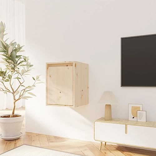 QJBSAVVA Hängeschrank aus massivem Kiefernholz 30x30x40 cm, wandregal für Bücher, Deko & mehr, Robustes schwebendes Regal für Wohnzimmer, Küche & Badezimmer von QJBSAVVA