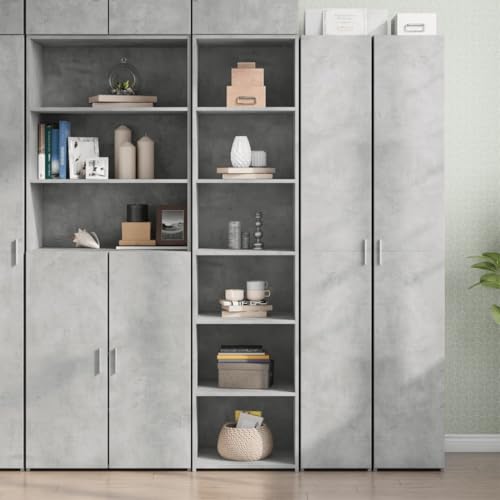 QJBSAVVA Highboard Betongrau 45x41x185 cm Holzwerkstoff Modernes Design mit viel Stauraum für Wohnzimmer, Küche oder Flur QJBSAVVA Highboard Betongrau 45x41x185 cm Holzwerkstoff Modernes Design mit viel Stauraum für Wohnzimmer, Küche oder Flur von QJBSAVVA