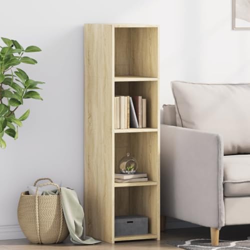 QJBSAVVA Highboard Sonoma-Eiche Holzwerkstoff 30x41x124 cm Modernes Design mit viel Stauraum für Wohnzimmer, Küche oder Flur von QJBSAVVA