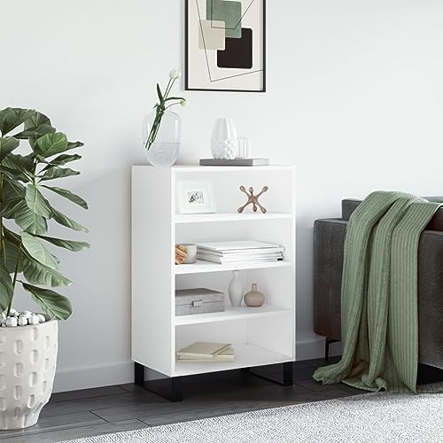 QJBSAVVA Highboard Weiß 57x35x90 cm Holzwerkstoff Sideboard Wohnzimmer mit Metallfüßen, Modernes Design & Viel Stauraum für Küche, Flur oder Esszimmer QJBSAVVA Highboard Weiß 57x35x90 cm Holzwerkstoff Sideboard Wohnzimmer mit Metallfüßen, Modernes Design & Viel Stauraum für Küche, Flur oder Esszimmer von QJBSAVVA