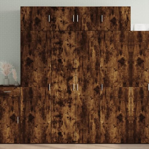 QJBSAVVA Hochschrank Räuchereiche 80x42,5x225 cm Holzwerkstoff mit 6 Fächern, platzsparender Aufbewahrungsschrank für Wohnzimmer, Küche, Bad und Büro QJBSAVVA Hochschrank Räuchereiche 80x42,5x225 cm Holzwerkstoff mit 6 Fächern, platzsparender Aufbewahrungsschrank für Wohnzimmer, Küche, Bad und Büro von QJBSAVVA