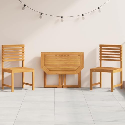QJBSAVVA Klappbarer Esstisch aus Massivholz Akazie 2-TLG. Bistro Set mit Faltfunktion Rustikales Design für Balkon Terrasse und Garten QJBSAVVA Klappbarer Esstisch aus Massivholz Akazie 2-TLG. Bistro Set mit Faltfunktion Rustikales Design für Balkon Terrasse und Garten von QJBSAVVA