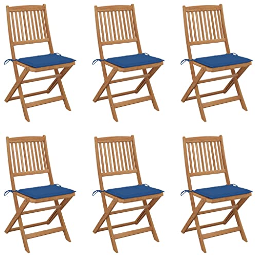 QJBSAVVA Klappstühle aus massivem Akazienholz mit Sitzpolstern 6er Set Robust & Faltbar für Garten Terrasse Balkon und Camping QJBSAVVA Klappstühle aus massivem Akazienholz mit Sitzpolstern 6er Set Robust & Faltbar für Garten Terrasse Balkon und Camping von QJBSAVVA