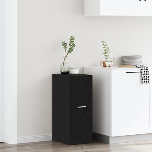 QJBSAVVA Kleiner Aufbewahrungsschrank Schwarz Eiche Holzwerkstoff 40x41x77,5 cm mit Verstellbaren Regalen für Büro Wohnzimmer und Haushaltsorganisation QJBSAVVA Kleiner Aufbewahrungsschrank Schwarz Eiche Holzwerkstoff 40x41x77,5 cm mit Verstellbaren Regalen für Büro Wohnzimmer und Haushaltsorganisation von QJBSAVVA