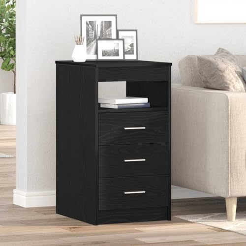 QJBSAVVA Kleiner Schubladenschrank mit 3 Schubladen in Schwarz Eichen-Optik 40x50x76cm aus Holzwerkstoff für Aufbewahrung in Haushalt Büro und mehr QJBSAVVA Kleiner Schubladenschrank mit 3 Schubladen in Schwarz Eichen-Optik 40x50x76cm aus Holzwerkstoff für Aufbewahrung in Haushalt Büro und mehr von QJBSAVVA