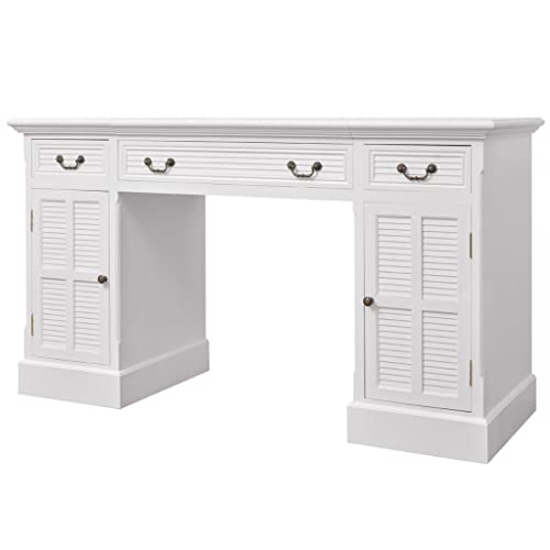 QJBSAVVA Kleiner Tisch Computertische Wohnzimmertisch Platzsparende Möbel - Schreibtisch Sekretär Weiß 140 x 48 x 80 cm für Büro Küche Home Office Jugendzimmer von QJBSAVVA
