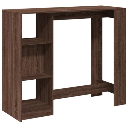 QJBSAVVA Konferenztisch Kleiner Küchentisch Kitchen Table Bartisch - Bartisch mit Regal Braun Eiche 124x46x103,5 cm Holzwerkstoff für Dining Room Camping Balcony Kitchen QJBSAVVA Konferenztisch Kleiner Küchentisch Kitchen Table Bartisch - Bartisch mit Regal Braun Eiche 124x46x103,5 cm Holzwerkstoff für Dining Room Camping Balcony Kitchen von QJBSAVVA