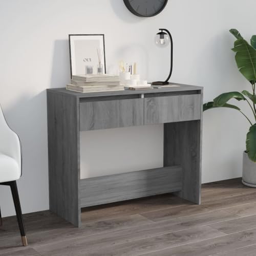 QJBSAVVA Konsolentisch Grau Sonoma 89x41x76 5 cm aus Holzwerkstoff Stabiles Design mit 2 Schubladen für Aufbewahrung und Deko QJBSAVVA Konsolentisch Grau Sonoma 89x41x76 5 cm aus Holzwerkstoff Stabiles Design mit 2 Schubladen für Aufbewahrung und Deko von QJBSAVVA