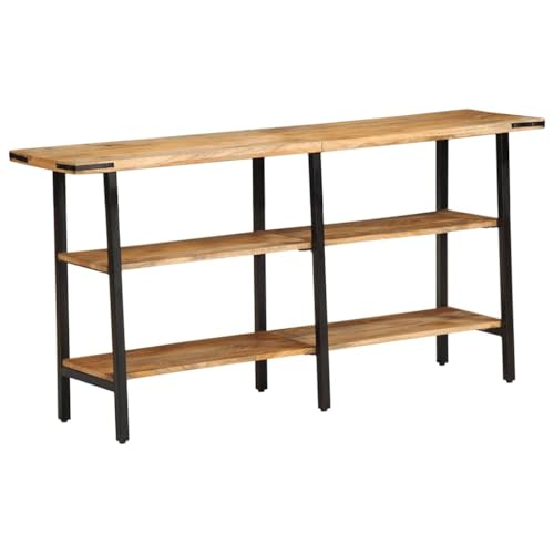 QJBSAVVA Konsolentisch aus Massivholz Mango mit Metallgestell 140 x 35 x 70 cm Stilvoller Beistelltisch für Flur Wohnzimmer und Eingangsbereich Robust & Elegant QJBSAVVA Konsolentisch aus Massivholz Mango mit Metallgestell 140 x 35 x 70 cm Stilvoller Beistelltisch für Flur Wohnzimmer und Eingangsbereich Robust & Elegant von QJBSAVVA