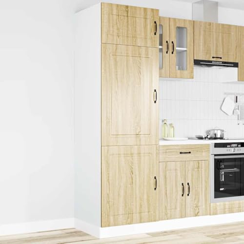 QJBSAVVA Küchenschrank Kalmar Sonoma-Eiche Holzwerkstoff 60 x 57 x 207 cm Stauraum Optimierter Apothekerschrank mit Verstellbaren Füßen für Küche und Vorratsraum QJBSAVVA Küchenschrank Kalmar Sonoma-Eiche Holzwerkstoff 60 x 57 x 207 cm Stauraum Optimierter Apothekerschrank mit Verstellbaren Füßen für Küche und Vorratsraum von QJBSAVVA