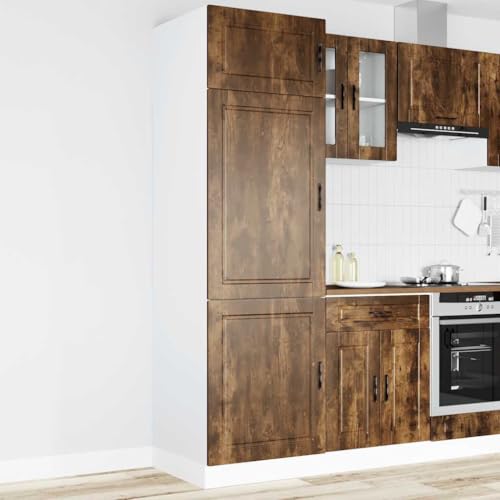 QJBSAVVA Küchenschrank Porto Räuchereiche Holzwerkstoff 60 x 57 x 207 cm Stauraum Optimierer mit Verstellbaren Füßen für Küchengeräte Geschirr und Vorräte QJBSAVVA Küchenschrank Porto Räuchereiche Holzwerkstoff 60 x 57 x 207 cm Stauraum Optimierer mit Verstellbaren Füßen für Küchengeräte Geschirr und Vorräte von QJBSAVVA