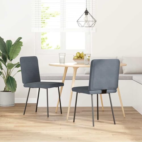 QJBSAVVA Küchensessel Schminktisch Stuhl Gartenstuhl Essstuhl - Esszimmerstühle 2 STK. Dunkelgrau Samt für Küche Wohnzimmer Büro Arbeitszimmer QJBSAVVA Küchensessel Schminktisch Stuhl Gartenstuhl Essstuhl - Esszimmerstühle 2 STK. Dunkelgrau Samt für Küche Wohnzimmer Büro Arbeitszimmer von QJBSAVVA