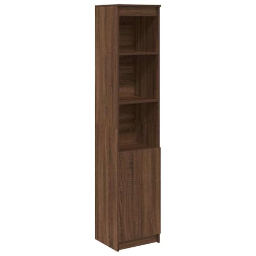 QJBSAVVA Küchenunterschränke Kleiner Küchenschrank Mehrzweckschrank Vorratsschrank Küche - Highboard Braun Eichen-Optik 37,5x35x180 cm Holzwerkstoff für Outdoor Küche Wohnzimmer Terrasse von QJBSAVVA