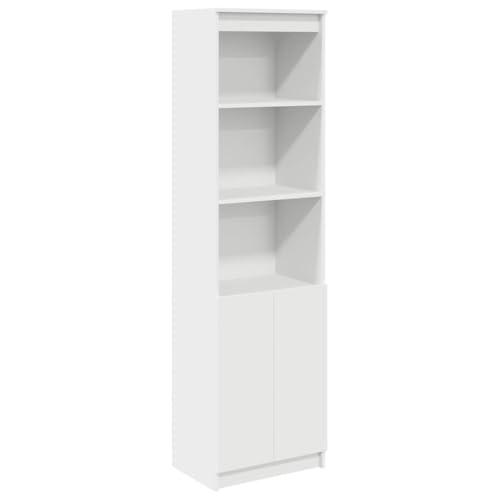 QJBSAVVA Küchenunterschränke Kleiner Küchenschrank Mehrzweckschrank Vorratsschrank Küche - Highboard Weiß 50x35x180 cm Holzwerkstoff für Outdoor Küche Wohnzimmer Terrasse von QJBSAVVA
