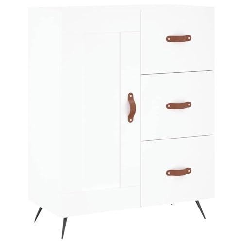 QJBSAVVA Küchenunterschrank Mehrzweckschrank Gartenschrank Vorratsschrank Küche - Sideboard Weiß 69,5x34x90 cm Holzwerkstoff für Wohnzimmer Esszimmer Schlafzimmer Camping von QJBSAVVA