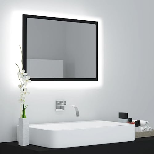 QJBSAVVA LED Badspiegel Schwarz 60x8,5x37 cm Moderner Wandspiegel mit RGB Beleuchtung aus Acryl und Holzwerkstoff für Badezimmer und Wohnbereich QJBSAVVA LED Badspiegel Schwarz 60x8,5x37 cm Moderner Wandspiegel mit RGB Beleuchtung aus Acryl und Holzwerkstoff für Badezimmer und Wohnbereich von QJBSAVVA