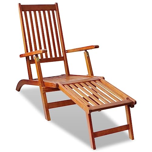 QJBSAVVA Liegestuhl aus Akazien-Hartholz Klappbar 5-Fach Verstellbar mit Fußstütze Wetterfeste Gartenliege für Terrasse Balkon und Strand 168 x 55 x 72 cm QJBSAVVA Liegestuhl aus Akazien-Hartholz Klappbar 5-Fach Verstellbar mit Fußstütze Wetterfeste Gartenliege für Terrasse Balkon und Strand 168 x 55 x 72 cm von QJBSAVVA