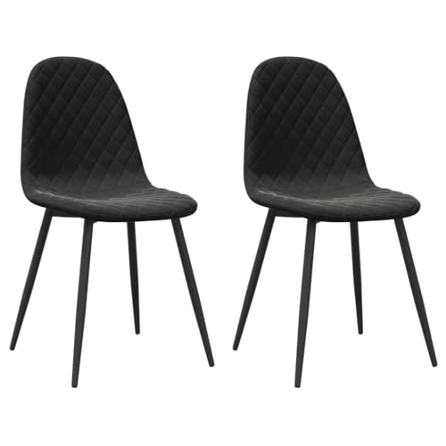 QJBSAVVA Loungesessel Outdoor Esszimmerstühle Gartenstuhl Chairs for Dining Table - Esszimmerstühle 2 STK. Schwarz Samt für Schlafzimmer Esszimmer Küche Garten von QJBSAVVA