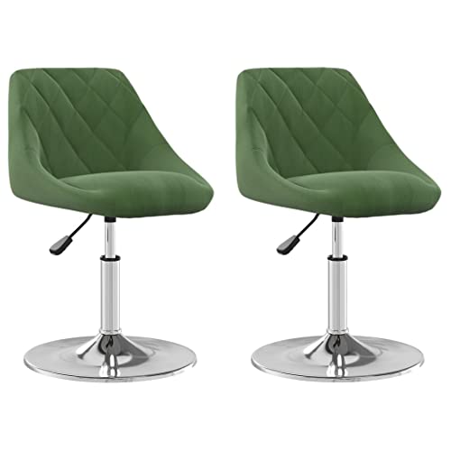 QJBSAVVA Loungesessel Outdoor Schminktisch Stuhl Esstisch Stühle Essstuhl - Esszimmerstühle 2 STK. Drehbar Dunkelgrün Samt für Büro Garten Schlafzimmer Arbeitszimmer von QJBSAVVA