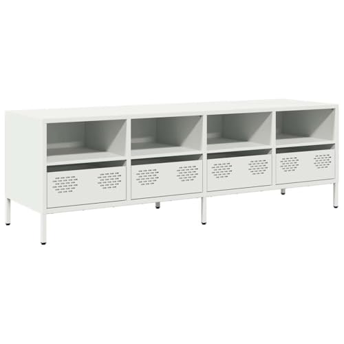 QJBSAVVA Lowboard Wohnzimmer Tv Schrank Tv Sideboard Wohnzimmer Fernsehunterschrank - TV-Schrank Weiß 135x39x43,5 cm Kaltgewalzter Stahl für Jugendzimmer Küche Wohnzimmer Flur QJBSAVVA Lowboard Wohnzimmer Tv Schrank Tv Sideboard Wohnzimmer Fernsehunterschrank - TV-Schrank Weiß 135x39x43,5 cm Kaltgewalzter Stahl für Jugendzimmer Küche Wohnzimmer Flur von QJBSAVVA