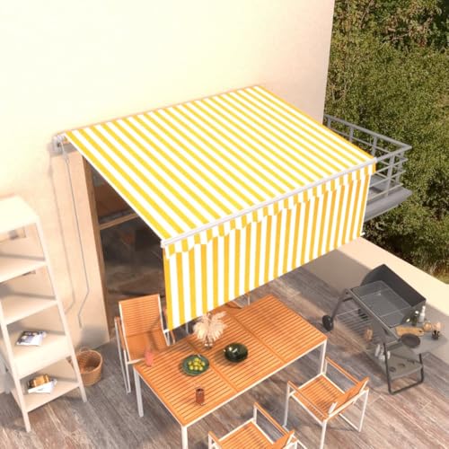 QJBSAVVA Markise Automatisch Einziehbar 3.5x2.5 m mit Fernbedienung UV-beständig & Wasserdicht für Terrasse Balkon und Garten Gelb Weiß QJBSAVVA Markise Automatisch Einziehbar 3.5x2.5 m mit Fernbedienung UV-beständig & Wasserdicht für Terrasse Balkon und Garten Gelb Weiß von QJBSAVVA