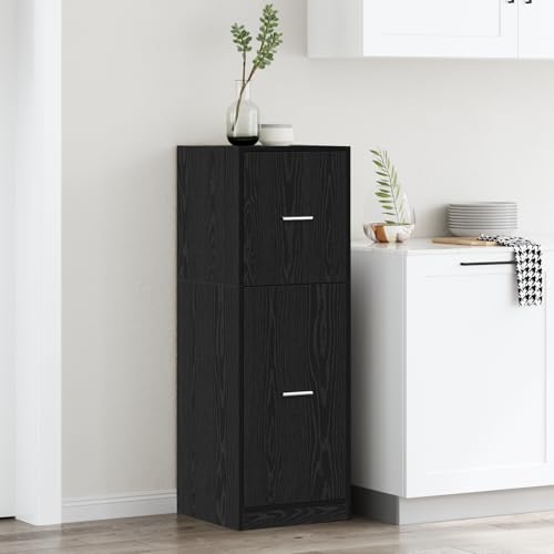 QJBSAVVA Moderner Aufbewahrungsschrank Schwarz Eiche MDF Holzwerkstoff 40x41x118 cm Stauraum Organizer für Wohnzimmer Schlafzimmer Büro QJBSAVVA Moderner Aufbewahrungsschrank Schwarz Eiche MDF Holzwerkstoff 40x41x118 cm Stauraum Organizer für Wohnzimmer Schlafzimmer Büro von QJBSAVVA