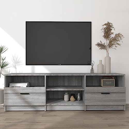 QJBSAVVA Moderner TV-Schrank Grau Sonoma aus Holzwerkstoff mit Stauraum für Wohnzimmer QJBSAVVA Moderner TV-Schrank Grau Sonoma aus Holzwerkstoff mit Stauraum für Wohnzimmer von QJBSAVVA