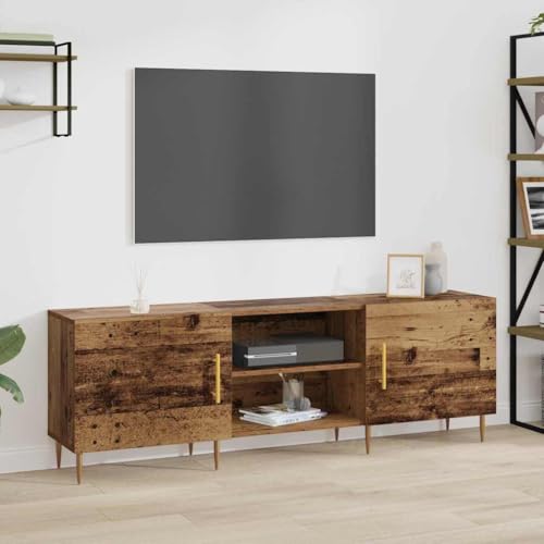QJBSAVVA Modernes TV Lowboard Altholz Holzwerkstoff 150x30x50 cm Schlichter Design-TV-Schrank mit Stauraum für Wohnzimmer QJBSAVVA Modernes TV Lowboard Altholz Holzwerkstoff 150x30x50 cm Schlichter Design-TV-Schrank mit Stauraum für Wohnzimmer von QJBSAVVA