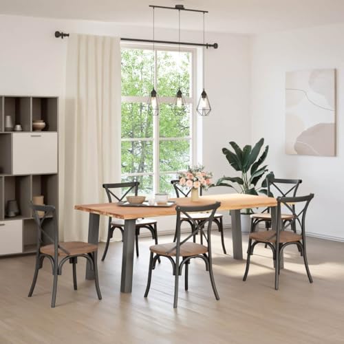 QJBSAVVA Multifunktionstisch Küchentisch Klein Kitchen Table Wohnzimmertisch - Esstisch Hellbraun 220x100x74 cm Massivholz Eiche Rechteckig für Dining Room Kitchen Camping Balcony von QJBSAVVA