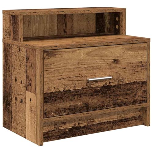 QJBSAVVA Nachtkästchen Nachttische Badezimmerschrank Tisch Wohnzimmer - Nachttisch mit Schublade Altholz-Optik 51x31x47 cm für Badezimmer Schlafzimmer Balkon Wohnzimmer QJBSAVVA Nachtkästchen Nachttische Badezimmerschrank Tisch Wohnzimmer - Nachttisch mit Schublade Altholz-Optik 51x31x47 cm für Badezimmer Schlafzimmer Balkon Wohnzimmer von QJBSAVVA