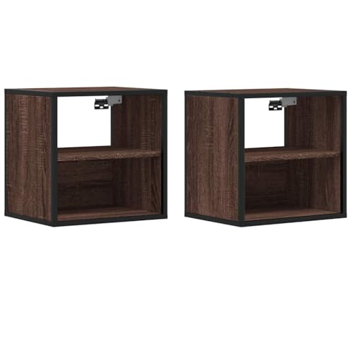 QJBSAVVA Nachttisch Organizer Nachttische Badezimmerschrank Nachtschränkchen - Wand-Nachttische 2 STK. Braun Eichen-Optik 40x31x39,5 cm für Balkon Wohnzimmer Schlafzimmer Badezimmer QJBSAVVA Nachttisch Organizer Nachttische Badezimmerschrank Nachtschränkchen - Wand-Nachttische 2 STK. Braun Eichen-Optik 40x31x39,5 cm für Balkon Wohnzimmer Schlafzimmer Badezimmer von QJBSAVVA