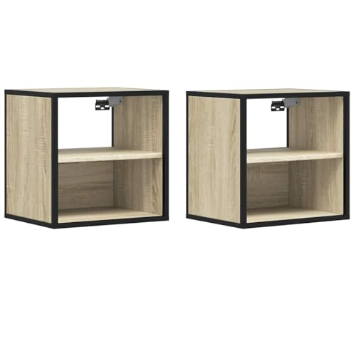 QJBSAVVA Nachttisch Organizer Nachttische Badezimmerschrank Nachtschränkchen - Wand-Nachttische 2 STK. Sonoma-Eiche 40x31x39,5 cm für Balkon Wohnzimmer Schlafzimmer Badezimmer QJBSAVVA Nachttisch Organizer Nachttische Badezimmerschrank Nachtschränkchen - Wand-Nachttische 2 STK. Sonoma-Eiche 40x31x39,5 cm für Balkon Wohnzimmer Schlafzimmer Badezimmer von QJBSAVVA