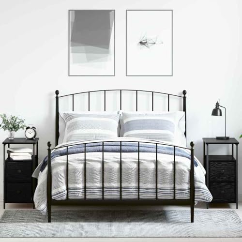 QJBSAVVA Nachttisch mit Schubladen 2 Stück Schwarze Eiche Modernes Design Kompakt & Funktional Eisen und Spanplatte für Schlafzimmer QJBSAVVA Nachttisch mit Schubladen 2 Stück Schwarze Eiche Modernes Design Kompakt & Funktional Eisen und Spanplatte für Schlafzimmer von QJBSAVVA
