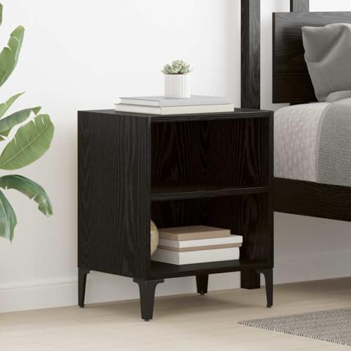 QJBSAVVA Nachttischschrank Set aus Naturholz Schwarz Modernes Design mit Stauraum für Schlafzimmer QJBSAVVA Nachttischschrank Set aus Naturholz Schwarz Modernes Design mit Stauraum für Schlafzimmer von QJBSAVVA
