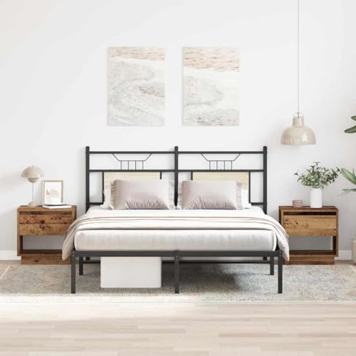 QJBSAVVA Nachttischset aus massivem Altholz mit 2 Schubladen, rustikales Design, braun, perfekt für Schlafzimmer und Wohnzimmer QJBSAVVA Nachttischset aus massivem Altholz mit 2 Schubladen, rustikales Design, braun, perfekt für Schlafzimmer und Wohnzimmer von QJBSAVVA