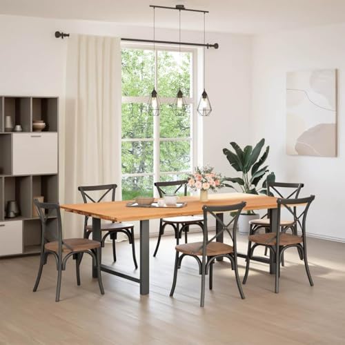 QJBSAVVA Partytisch Küchentisch Klein Bartisch Wohnzimmertisch - Esstisch Hellbraun 240x120x74 cm Massivholz Eiche Rechteckig für Camping Kitchen Balcony Living Room QJBSAVVA Partytisch Küchentisch Klein Bartisch Wohnzimmertisch - Esstisch Hellbraun 240x120x74 cm Massivholz Eiche Rechteckig für Camping Kitchen Balcony Living Room von QJBSAVVA