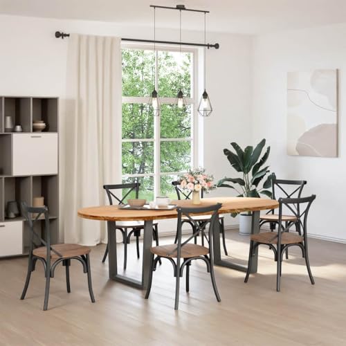 QJBSAVVA Partytisch Küchentisch Klein Gartentisch Klein Computertisch - Esstisch Hellbraun 240x100x74 cm Massivholz Eiche Oval für Kitchen Living Room Dining Room Camping QJBSAVVA Partytisch Küchentisch Klein Gartentisch Klein Computertisch - Esstisch Hellbraun 240x100x74 cm Massivholz Eiche Oval für Kitchen Living Room Dining Room Camping von QJBSAVVA